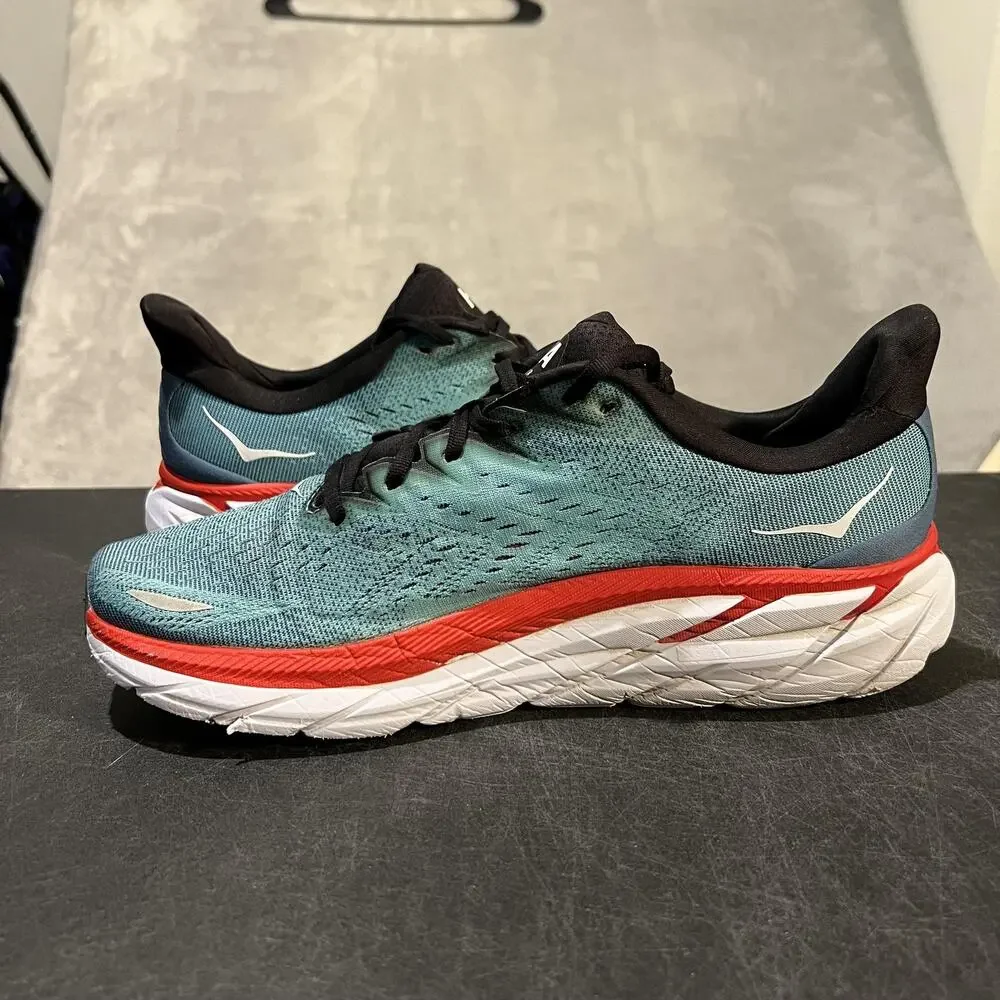Hoka One One Clifton 8 Shoes Mens Size 11 D Real Teal Running Sneakers